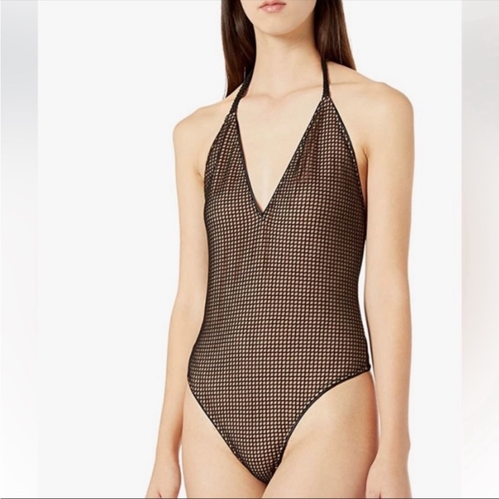 🎆SOLD 🎆Dress the population mesh bodysuit NWT, size small
